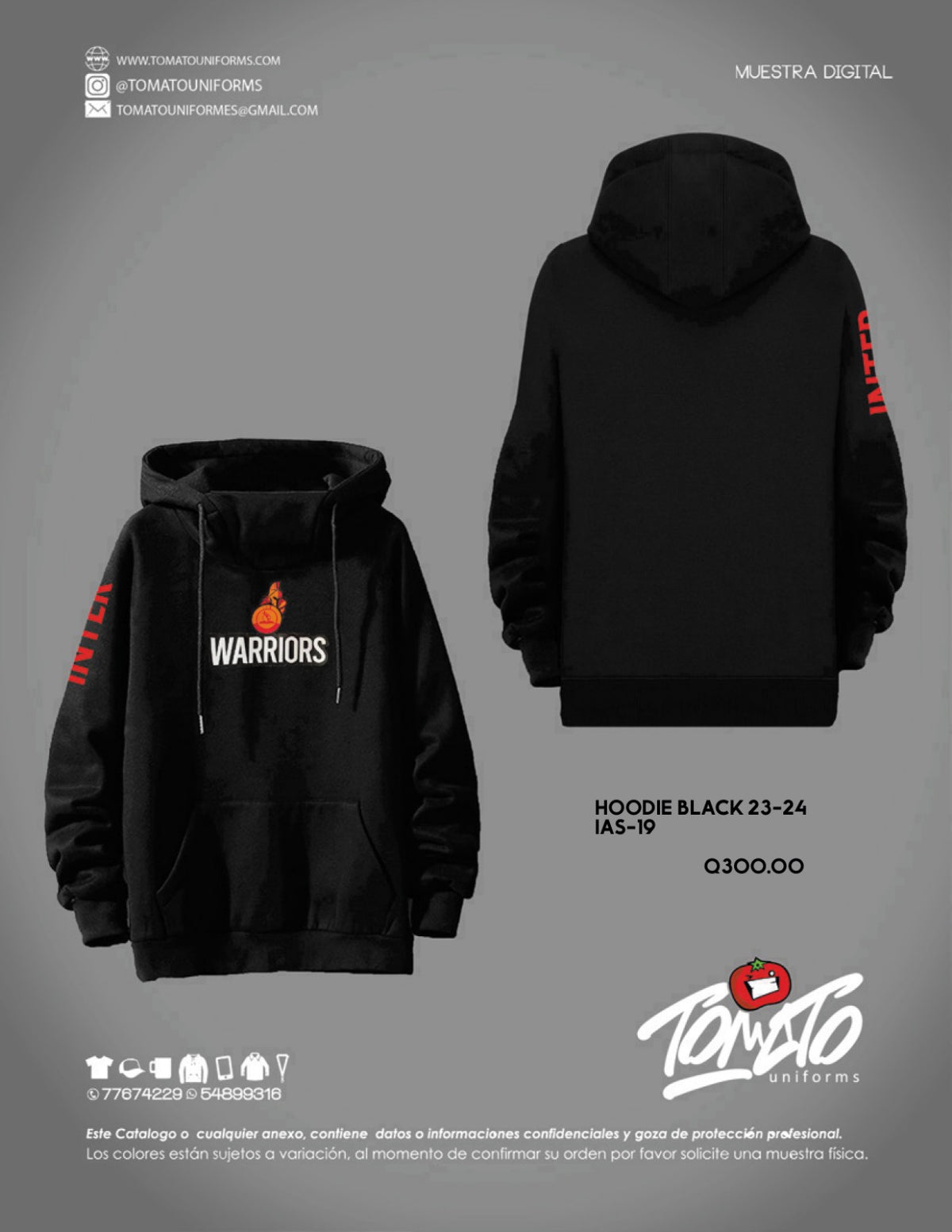IAS-2023-19 HOODIE BLACK