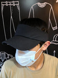 Visera premium de gabardina negra